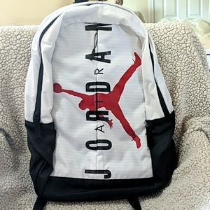 White Jordan backpack. New with tags